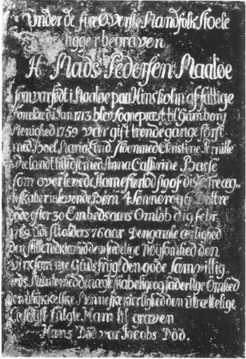 Mindetavle fra Gamborg Kirke