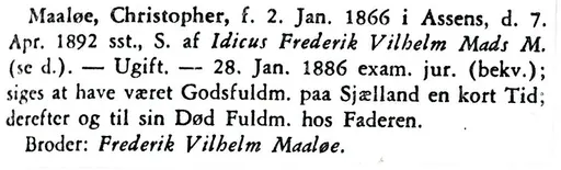 Udskrift fra A. Falk-Jensen og Hjorth-Nielsen "Candidati og Examinati" 1736-1936