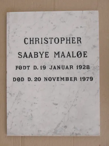 Gravsten Christopher Saabye Maaløe